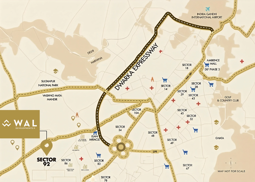 WAL Pravah Sector 92 Location MAP